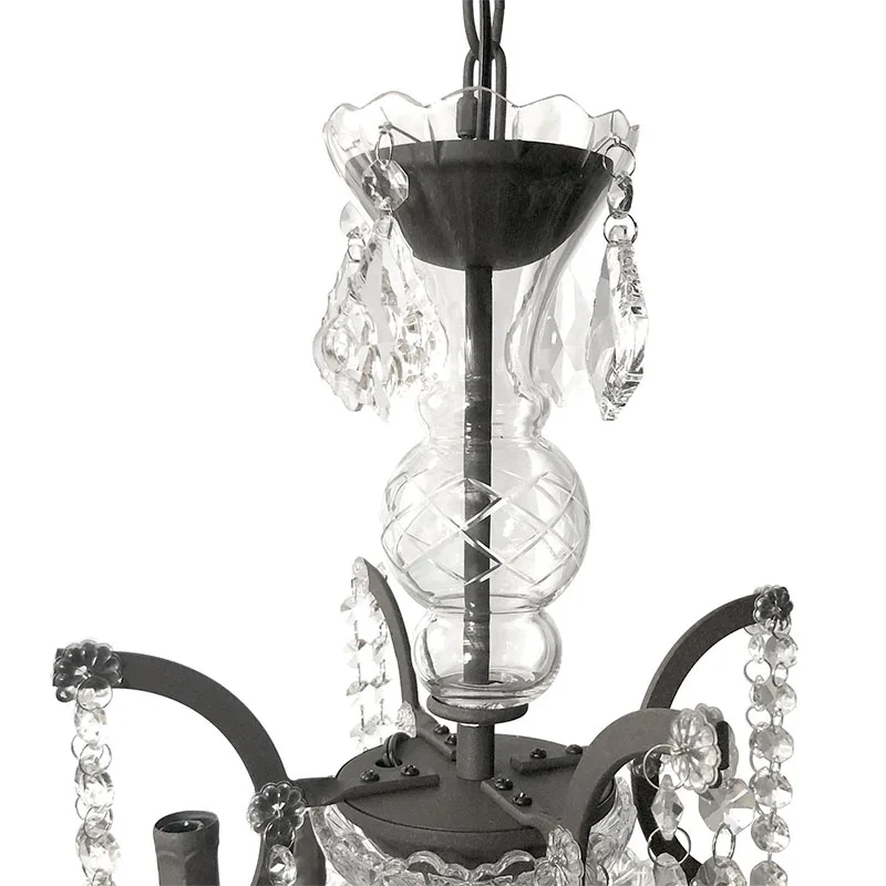 American Chandelier Lighting Fixture  Vintage Industrial Style  Crystal  Restor Hardwar Chandeliers