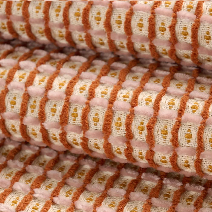 280gsm Sustainable Vintage Plaid Yarn-Dyed Fleece Coat Tweed  Wool/Polyester Fabric