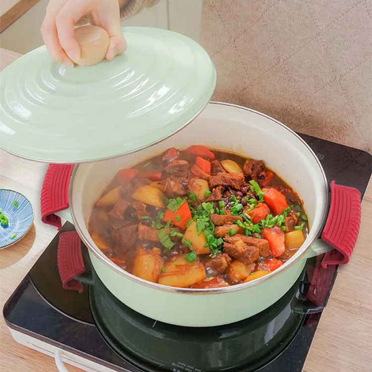 Cast Iron Skillet Handle Cover Pot Handle Holder Sleeve Non-Slip Heat Resistant Removable Potholder