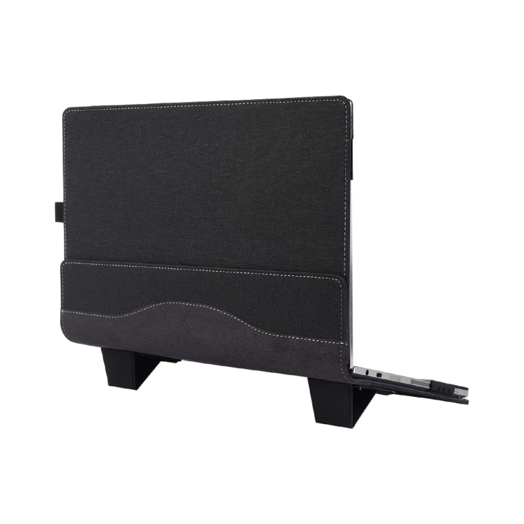 Wholesales for Samsung Galaxy Book Flex 2020 13.3 Inch Leather Laptop Anti-Fall Protective Case With Stand(Black)