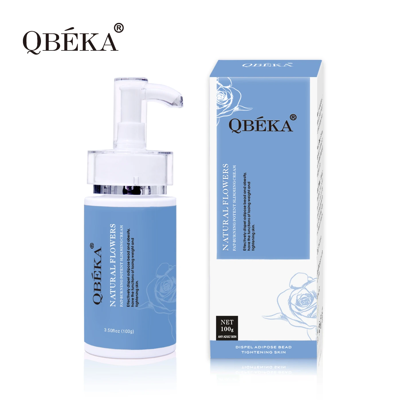 Wholesale Weight Loss Cream QBEKA Natural Flowers Fat-burning Potent Slimming Massaging Cream Body Slimming Cream
