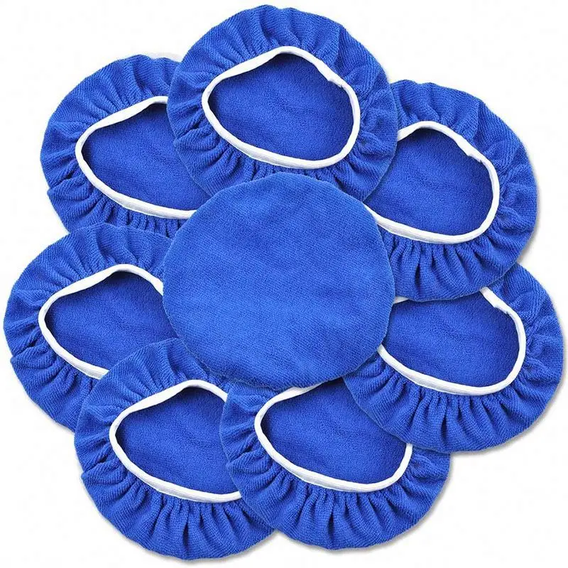 bamboo Polishing Bonnet Microfiber Polisher Bonnet Orbital Buffer Polisher Pads Buffing Bonnet