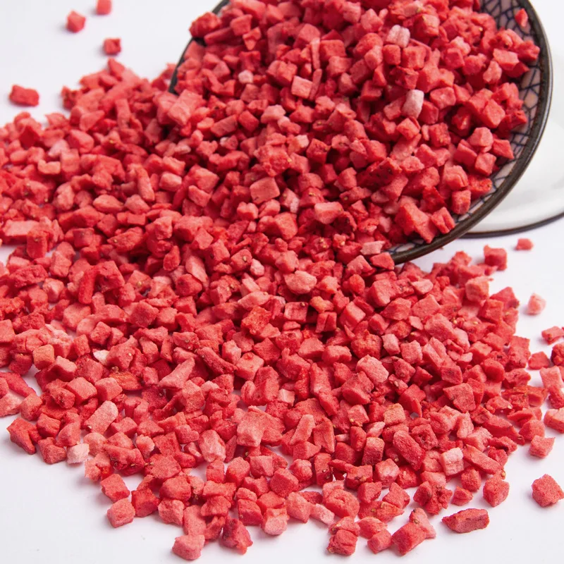 Оптовая продажа натуральных 100% чистых замороженных сушеных клубничных кубиков