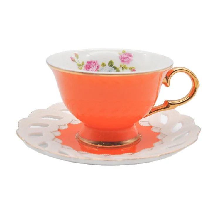 Colorful Coffee Cups And Saucers Sets New Bone China Mug Sets