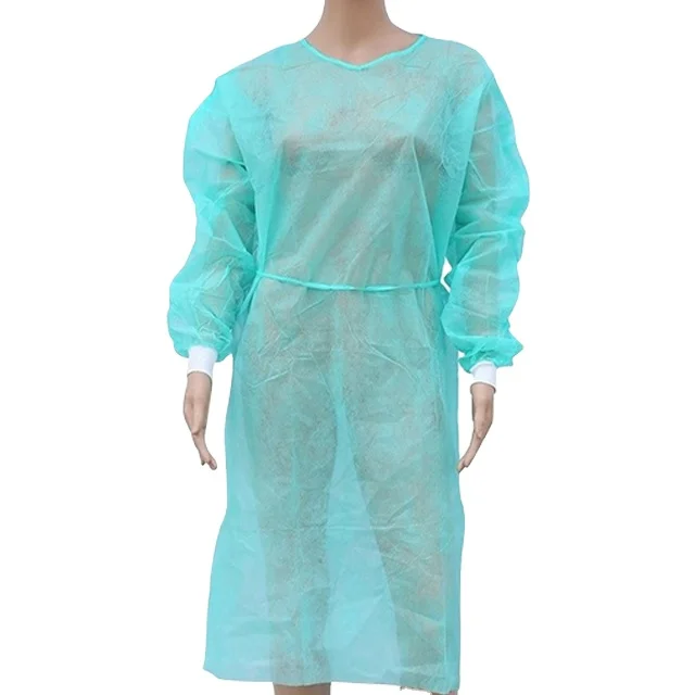 non woven isolate gown Non Sterile hospital gowns pp pe isolation gown SMS  disposable isolation