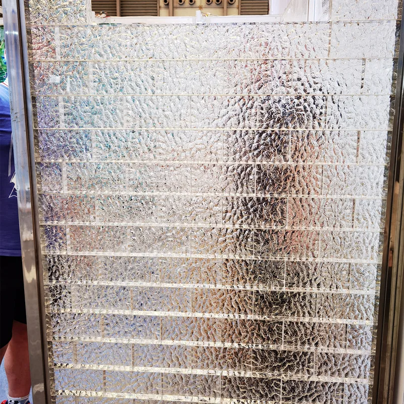 Ice oneside surface crystal glass block glass block factory for wholesale