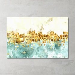 Abstract beautiful autumn forest landscape painting wall art canvas print on canvas