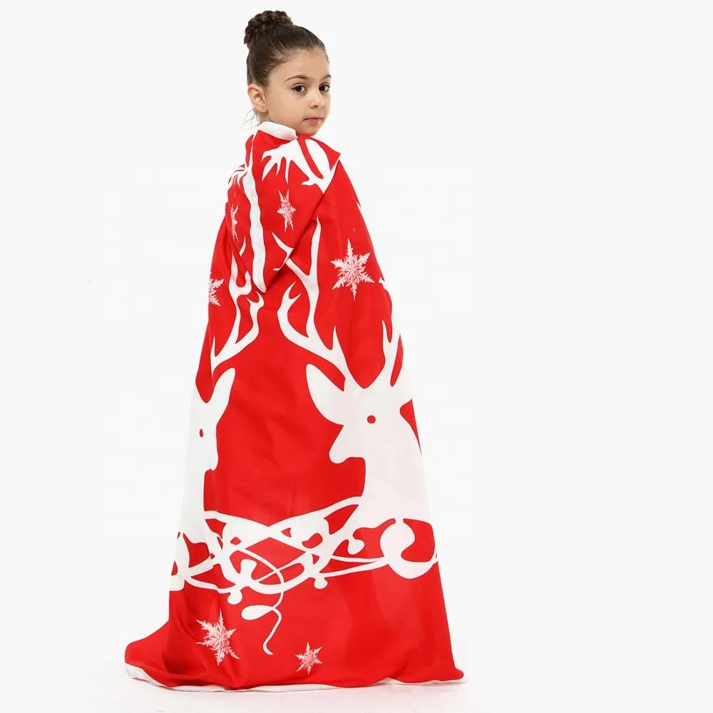 Горячая Распродажа, накидка на Рождество/черная Рождественская накидка для девочек/Детский Рождественский Костюм
