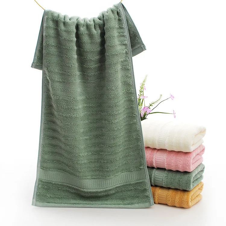 
direct factory buy bamboo towel with wave design jumpping volour towel thick and soft wholesale china product bath face towel 
