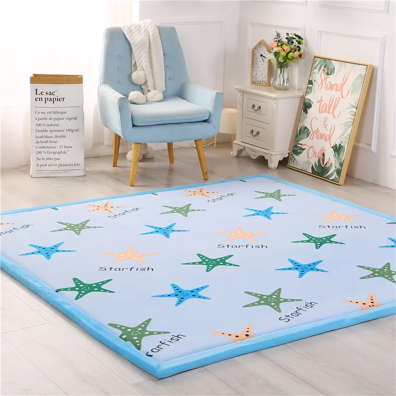 Modern style Tatami rug Bedroom bedside baby fall mat living room carpet wide edge process bedroom carpet