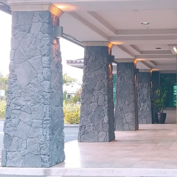 Irregular Random Shape Black Volcanic Basalt Lava Stone Veneer For Exterior Wall