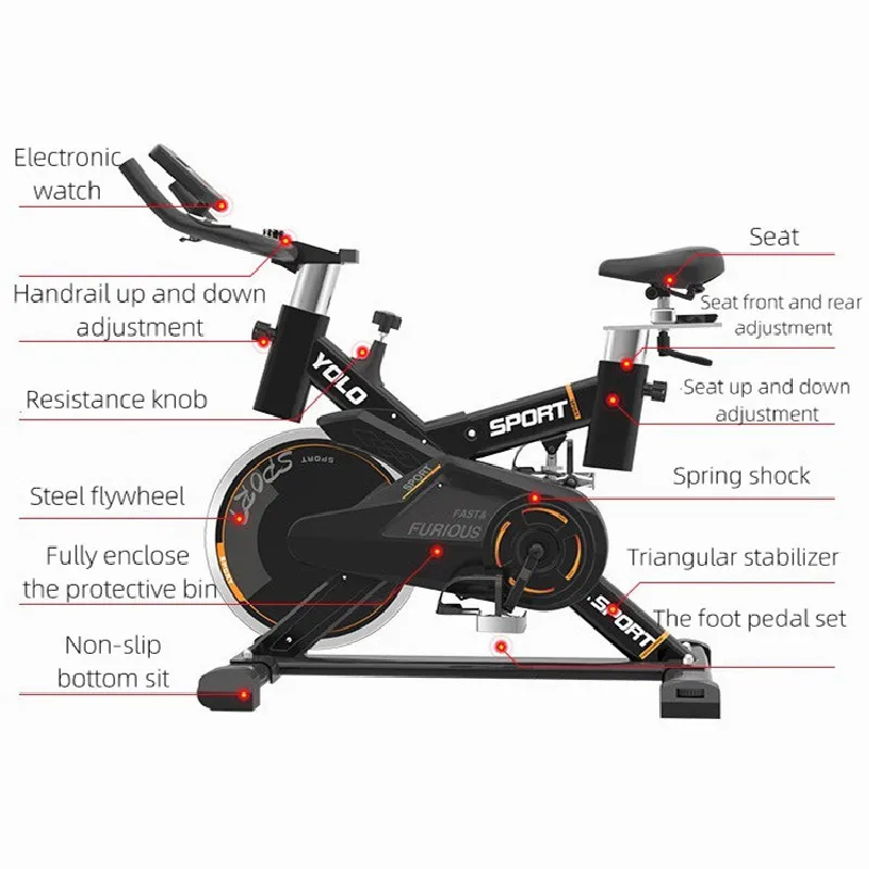 Gym Equipment Commercial Fitness Indoor Body Fit Cycle Exercise Spin Bike