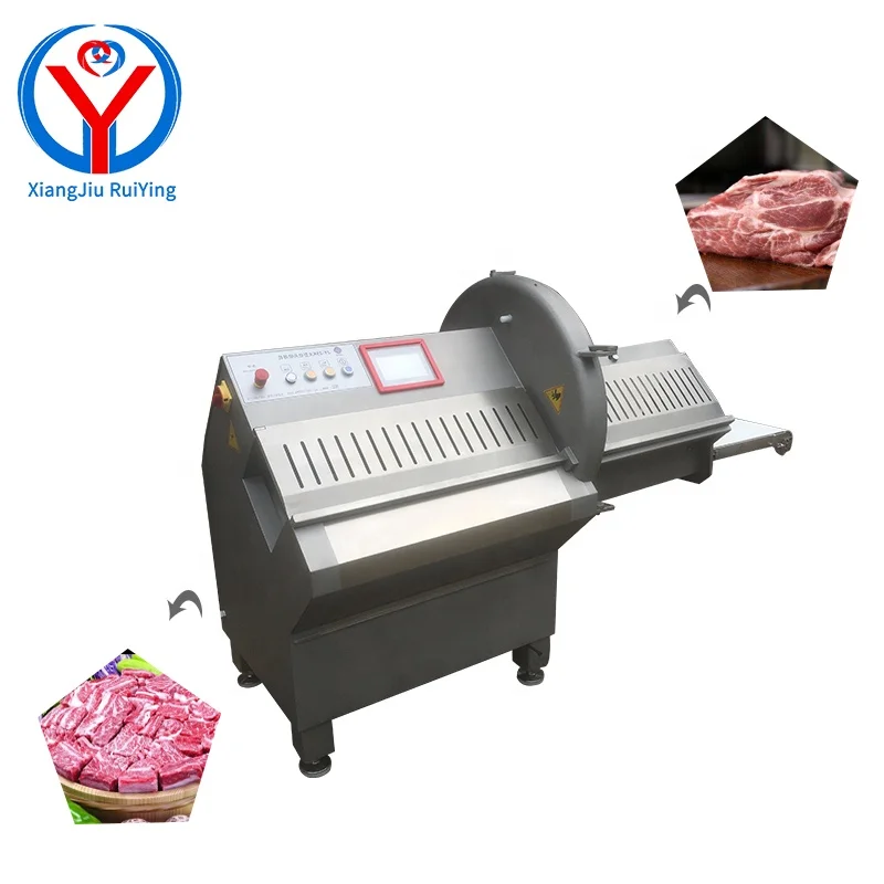 Automatic frozen meat slice slicer mutton beef roll cutter machine bacon slicing sausage cutting machine