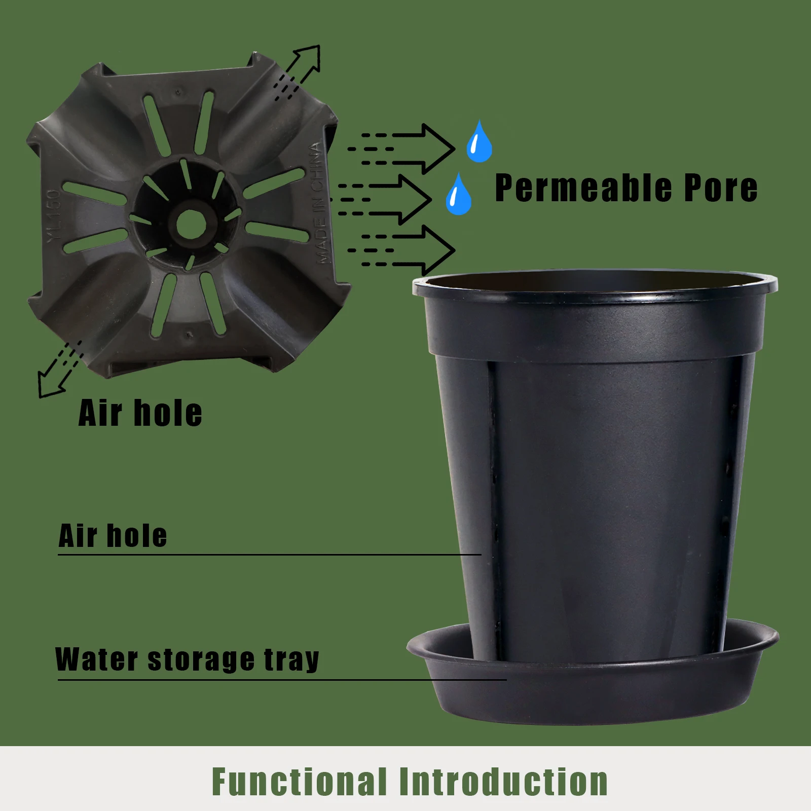 Plastic Transparent Flower Pots Orchids Grow Breathable Root Control Special Plant Pots Side Hole