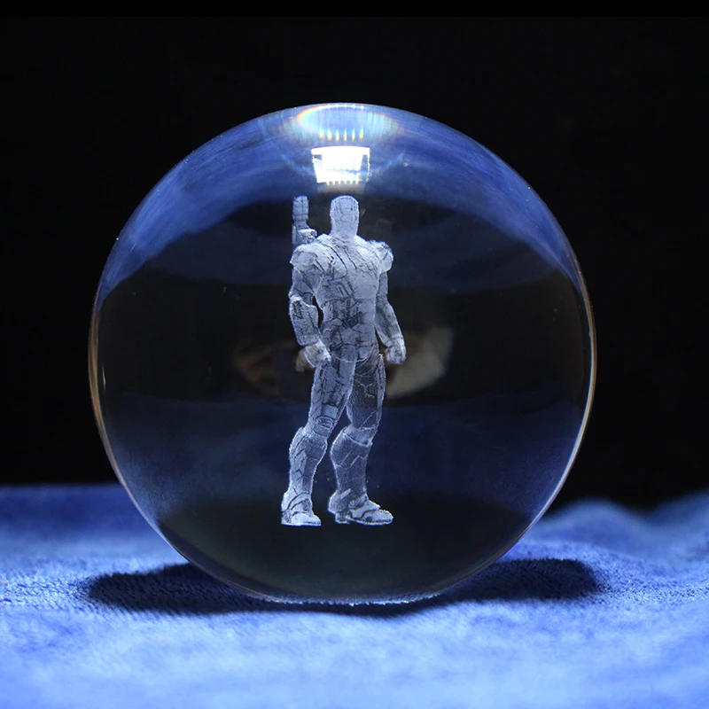 Custom Animation Game Character Design Laser Engraving LOL Dragon Ball Super 3D Crystal Ball Toys