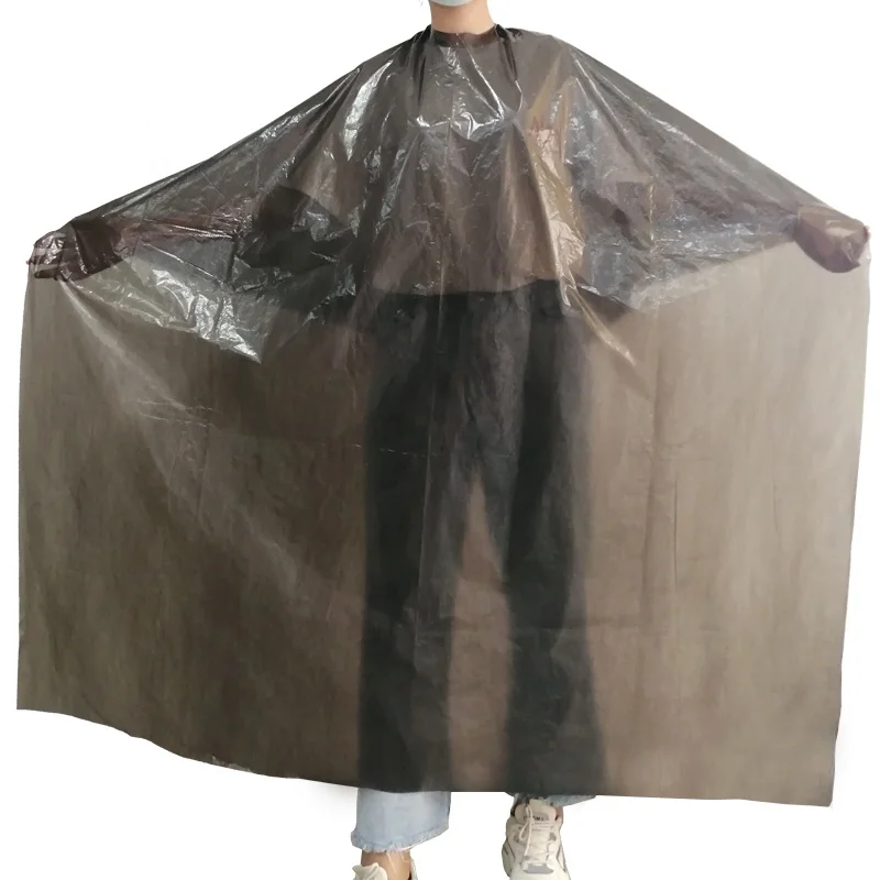 Disposable Salon Capes Single Use  Capes Hair Salon Shawl Plastic Waterproof Hair Trimming Tool for Barbershop