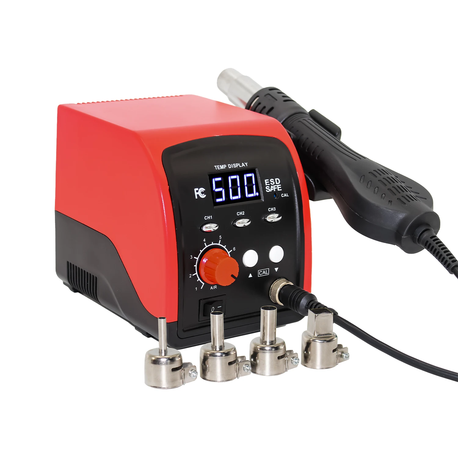 858D 750w led digital display rework desoldering station soldering hot air gun with mobile phone repairing station