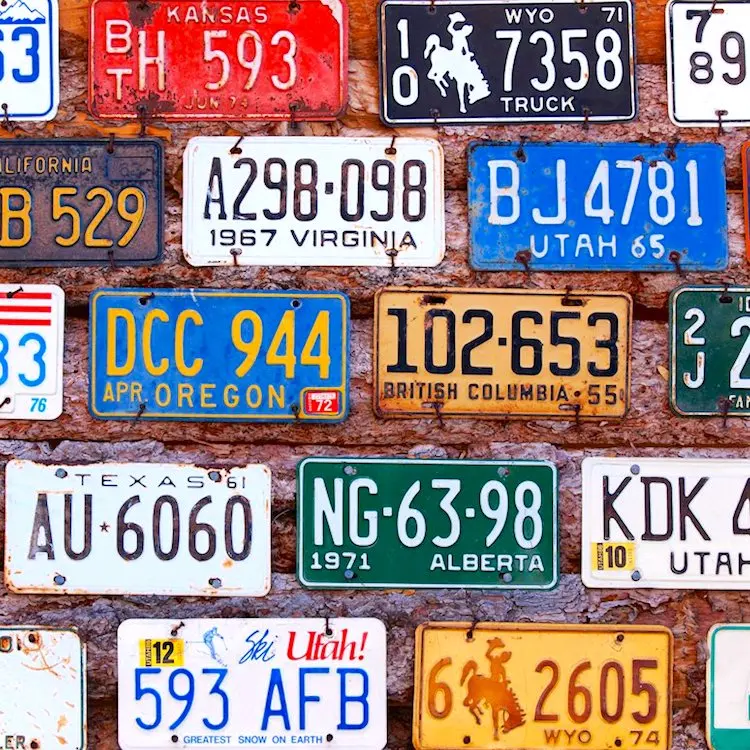 Personalized Europe size Decorative Number plates Retro Bike License Plate Aluminum Metal Tin Signs Plaque Custom Car Number