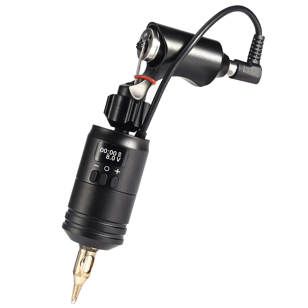 Ambition Digital Rechargeable Electric Adjustable Tattoo Wireless Battery Grip Tattoo Power Grip for Rotary Motor Machine
