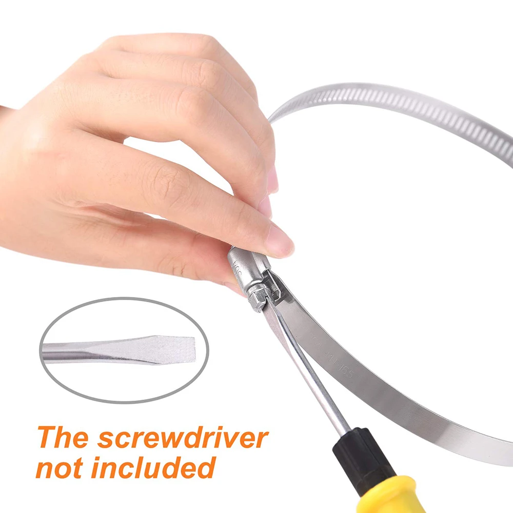 12 inch Large Hose Clamps Stainless Steel s with Wide Adjustable Diameter Size