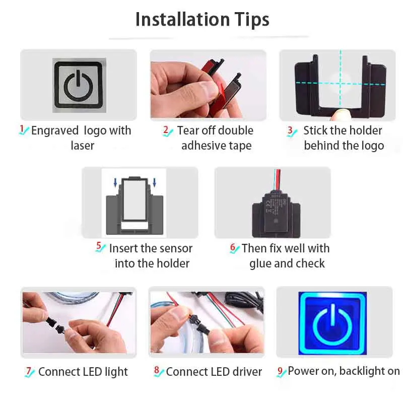 Однокнопочный сенсорный переключатель диммера с функцией затемнения постоянный ток 12 В 2 5 А