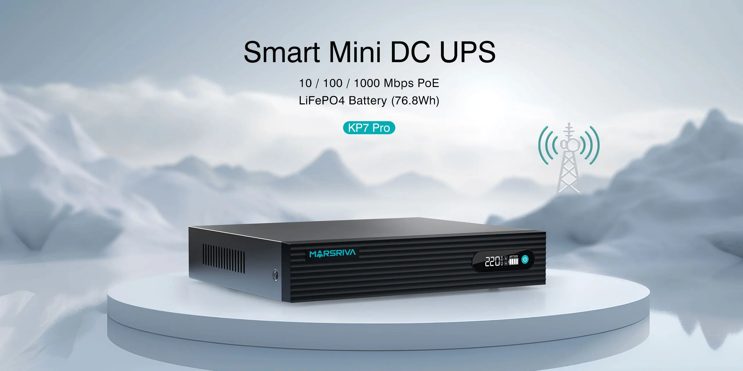 MARSRIVA Supplier Uninterruptible Power Supply 24000mAh 9V 12V with Gigabit PoE Mini DC UPS kp7 Pro For Wifi Router Cctv Camera