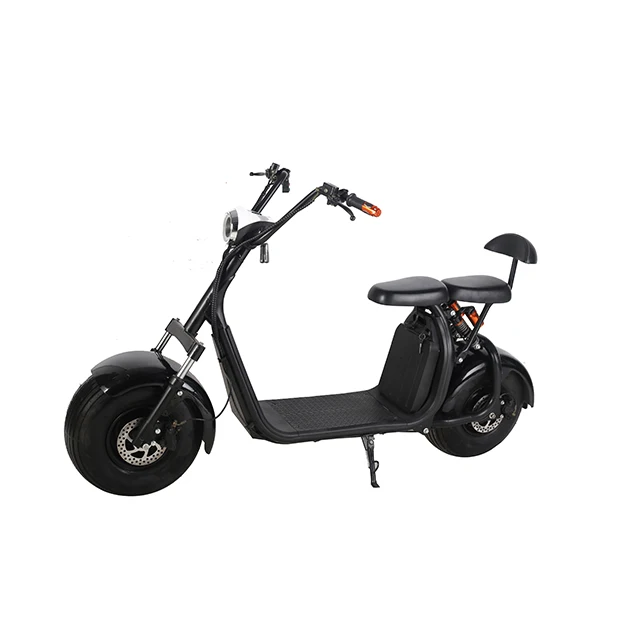 
good price super scooter fat tire electric scooter with front and rear suspension fork 1000W removable battery super citycoco 