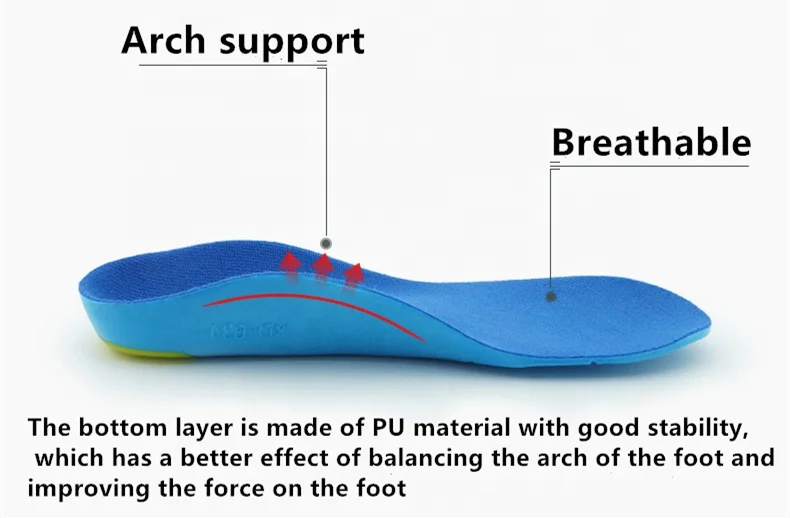 Size 19-45 Kids Medical Insoles with Arch Support