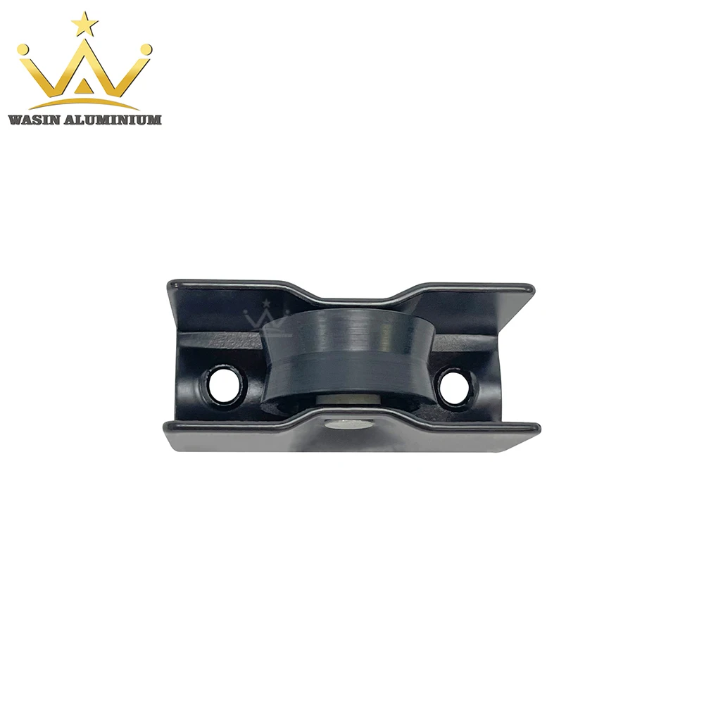 Aluminum Alloy Sliding Door Roller Single Wheel Matt Black Adjustable Aluminium Window Rollers