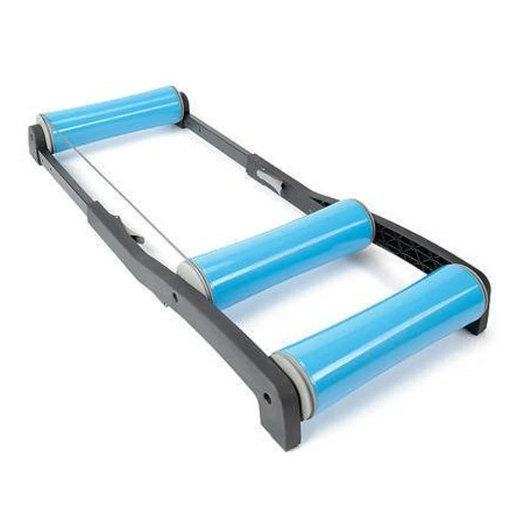 Blue and red bike roller training indoor bicycle exercise bike trainer rollers stand rack bicycle trainer roller for bike