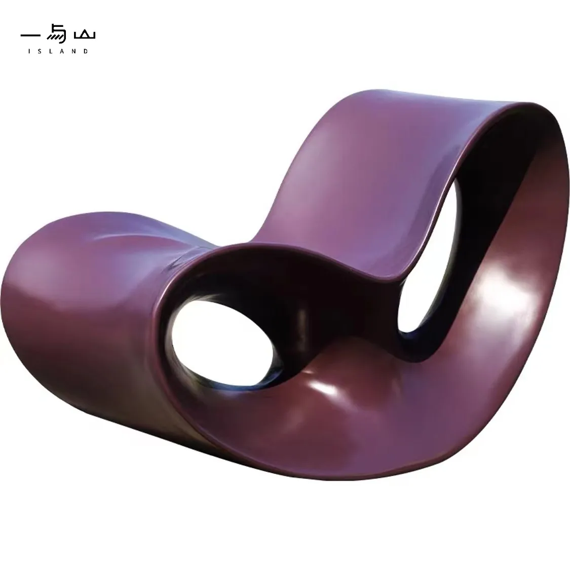 Postmodern comfortable Ron Arad Butterfly Voido Inspired Rocking Chair For Balcony