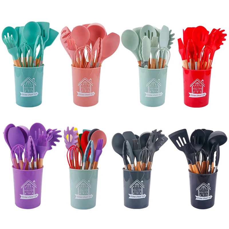 Amazon sells Household kitchen accessories 12pcs silicone cooking utensil set