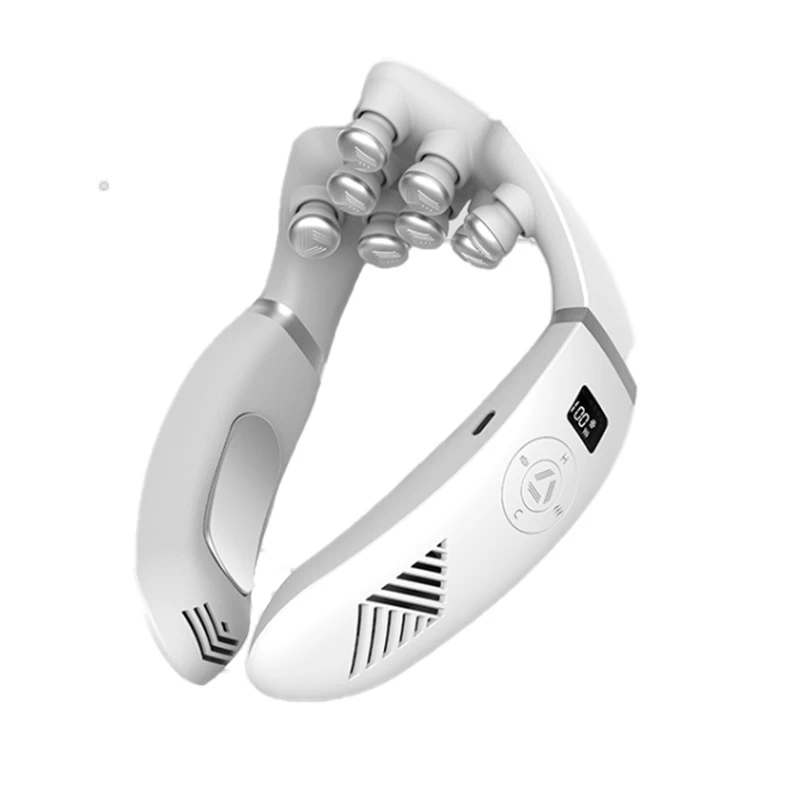 2021 upgraded multifunctional neck massager with smart rechargeable heating ice roller for kneading the cervical spine and neck