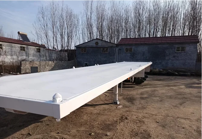 Used 40ft Container Flatbed Semi Trailer With Good Condition