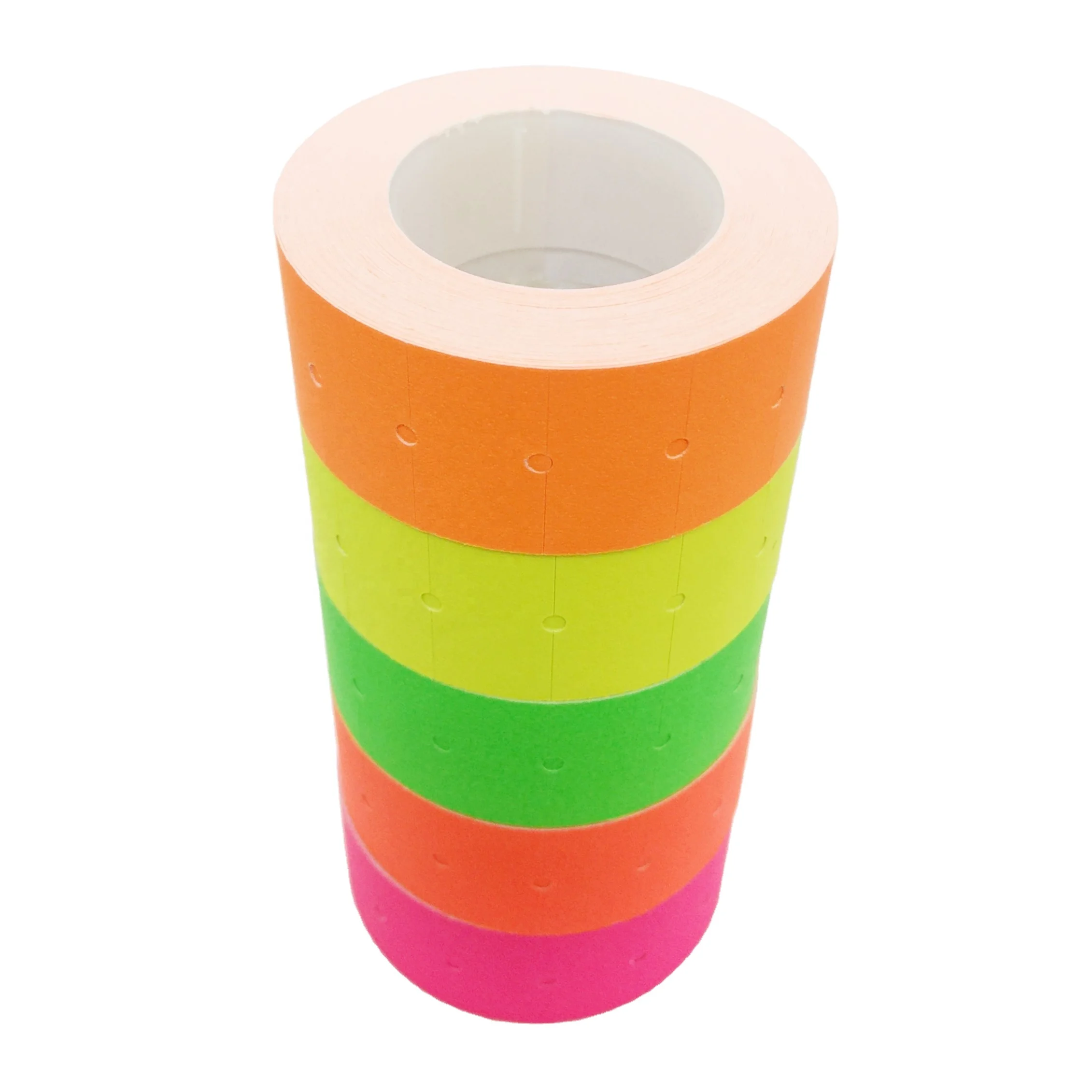 Mexico hot sale 5500 Fluorescent color price label red/green/yellow/purple/orange self adhesive supermarket tag price sticker