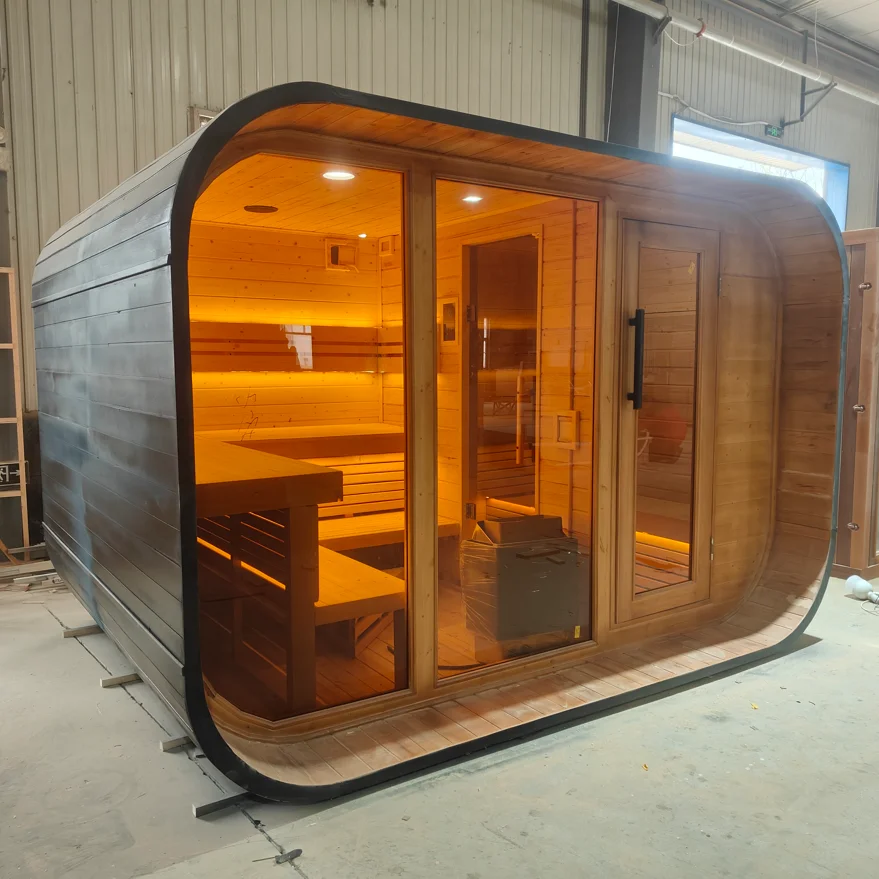 Design Most Popular Cheap Outdoor Red Cedar Sauna and Steam Rooms for 6 People