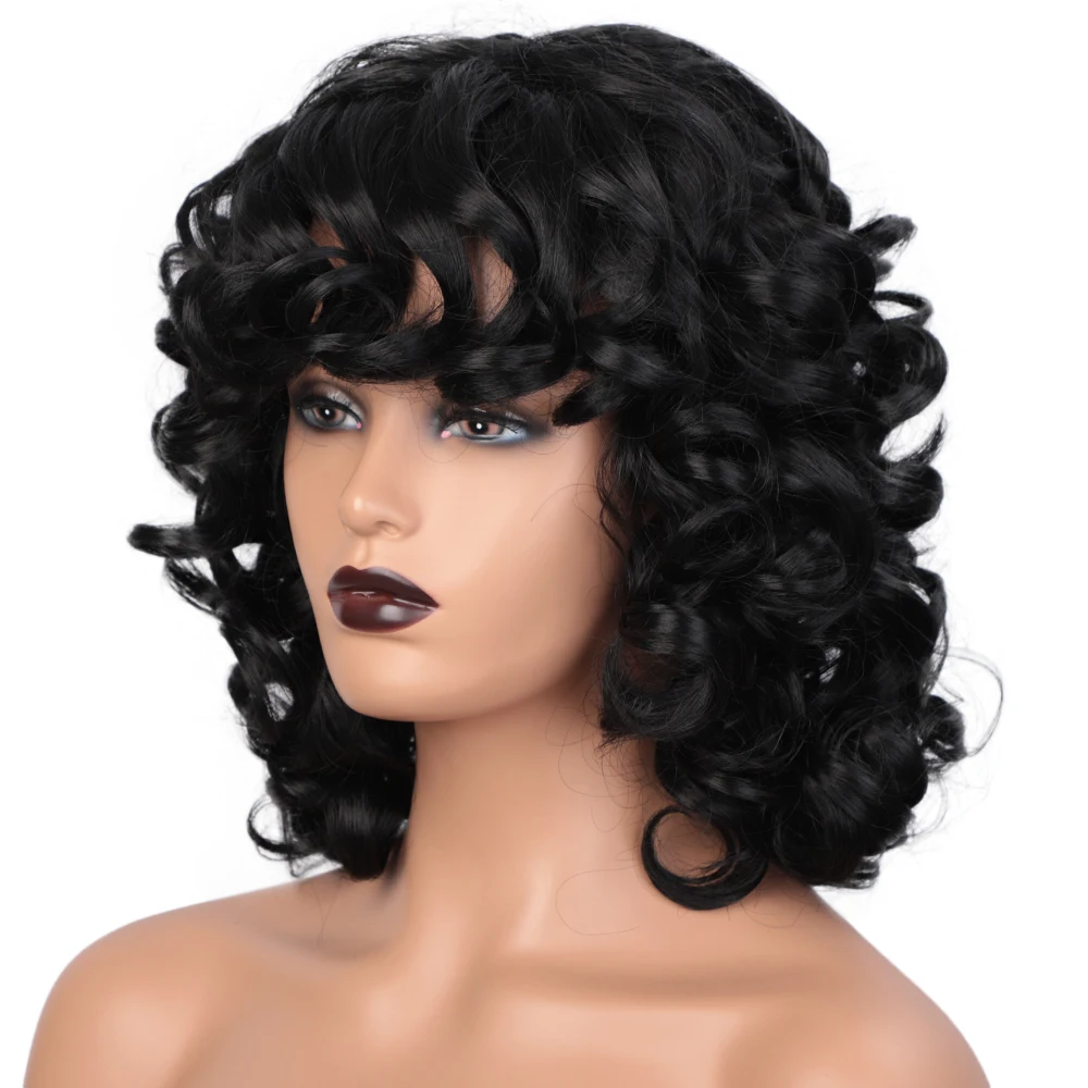 2021 fashion Synthetic European And American Style Fashionable Curly Hair Fluffy Big Wave Wig for Black Women hd lace