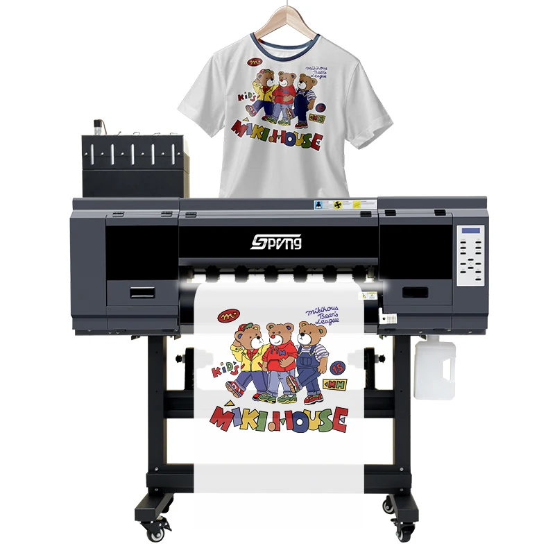 Spring Manufacturer dtf Industrial i3200 Heads Max 2400dpi Wide Format DTF Printer Roll PET Film for T-shirts Jeans Bags Shoes