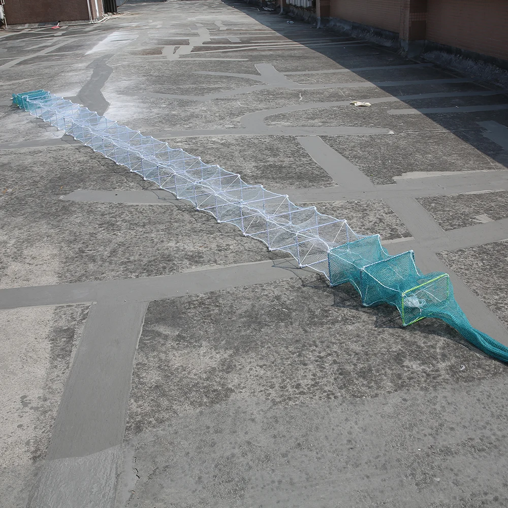 Фабричное производство Длинная Круглая сетка стальная проволочная рама крабовые ловушки квадратные клетки ловушка для рыбы высокого качества