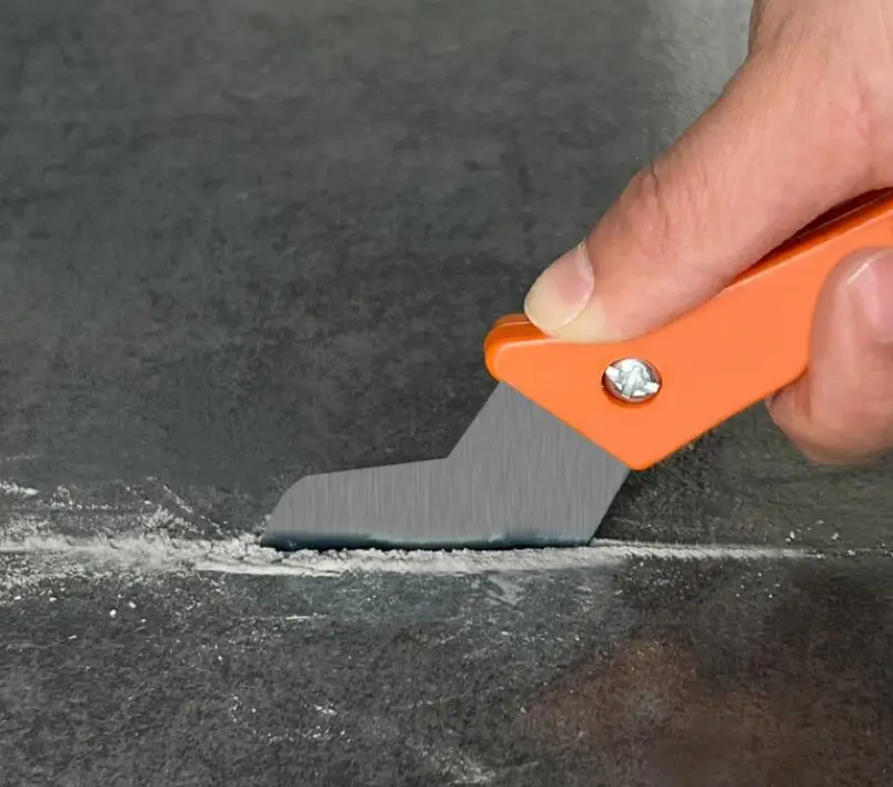 Grout Knife Remover Tool Serrated Seam Cleaner Scraper Sealant Smooth Remover Tool For Floor Wall Seam Cement Cleaning Tool