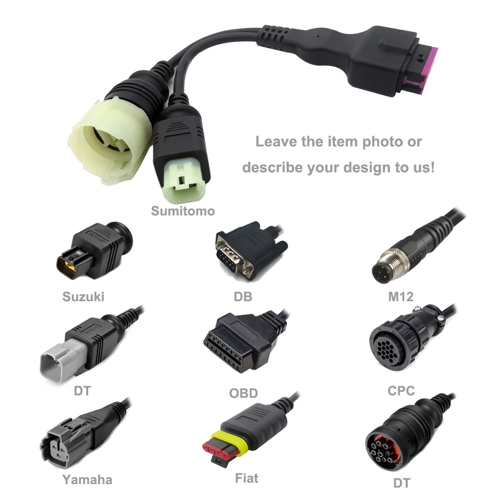 OBDII OBD2 OBD-II Cable Splitter Extension Connector Cable For Truck