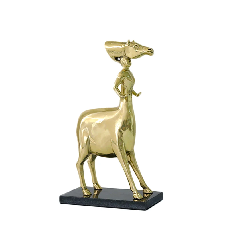 Modern minimalist brass ornaments family small furnishings creative new Chinese home accessories TV cabinet porch crafts