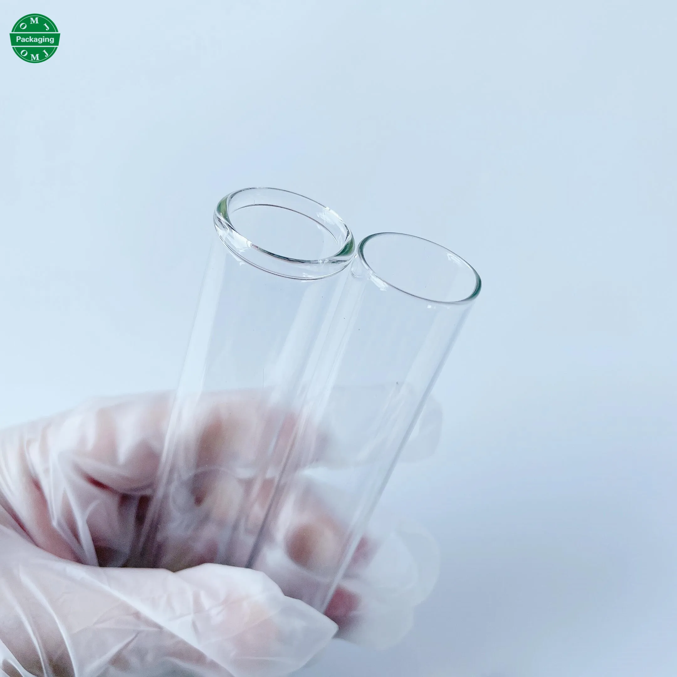 Heat resistant 18*150MM glass test tube with rim for chemical experiments