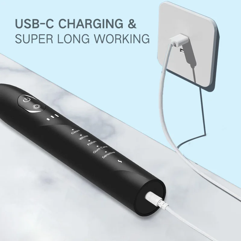 Sonic Electric Toothbrush Children Adults Custom Logo Timer Oral Cleaning Whitening Toothbrush Soft Bristle Electric Toothbrush