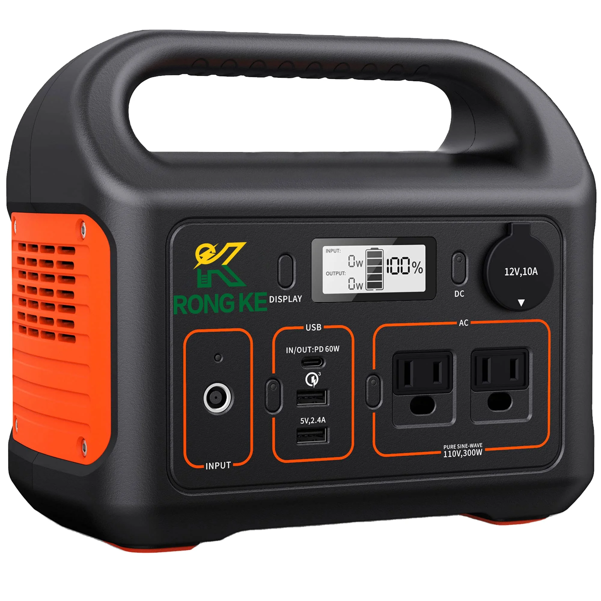 RONGKE Portable Power Stations Explorer 300, 293Wh Backup Lithium Battery for Outdoors Camping Travel Hunting Blackout