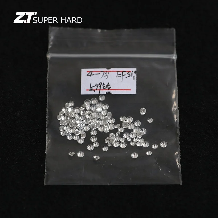 HPHT 0.01 to 1 carat round loose cvd diamonds 1.3mm 6.5mm D E F G H color VVS VS SI clarity 3ex lab created diamonds