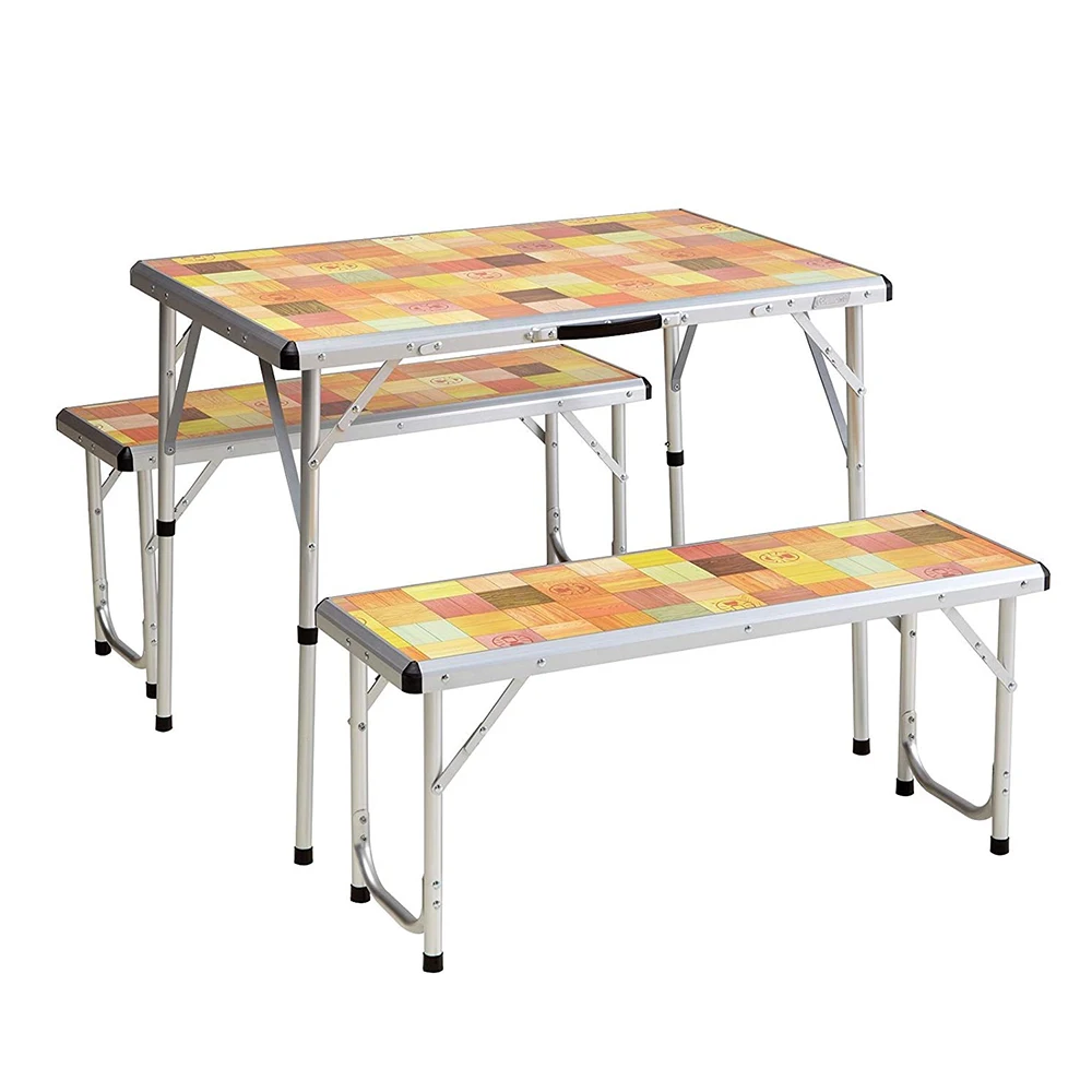 Outdoor portable picnic beer table and bench set for picnic camping garden