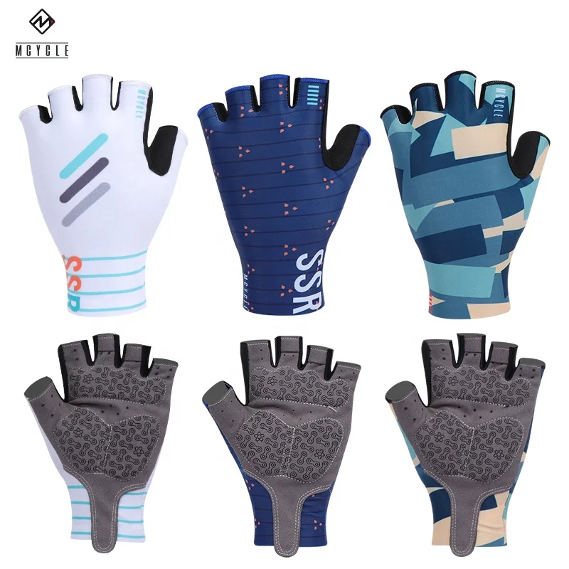 Дышащие гелевые противоударные перчатки с открытыми пальцами для велоспорта, спортивные перчатки, перчатки для горного велосипеда (1600386634251)