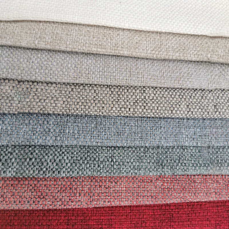 Home Textile Flax Wool Yarn Dyed Fabric for Sofa Furniture
