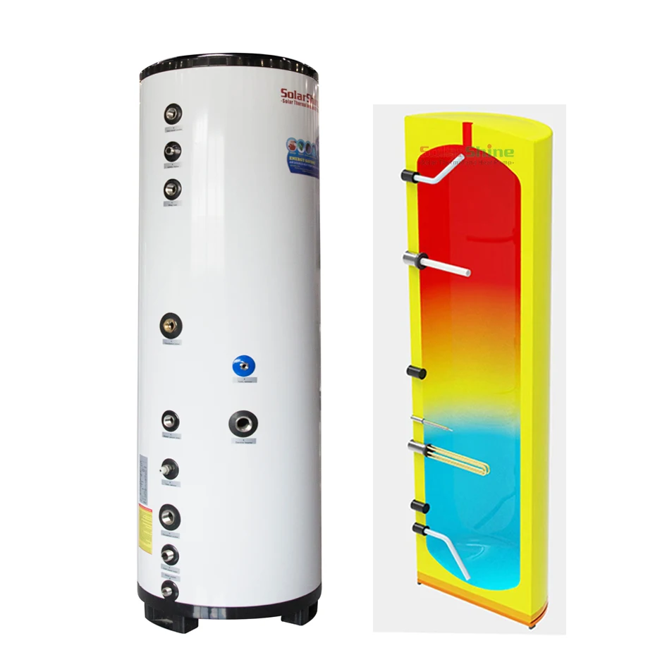 SolarShine 300 800L 1000L  liter split pressurized water solar tank for Household heat pump hot water storage tank buffer tank